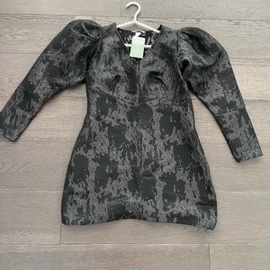 H&M Womens Black Jacquard Dress sz Large
